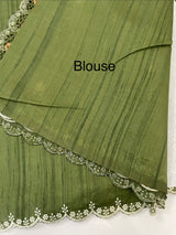 Cutwork Semi tussar saree MTSS680