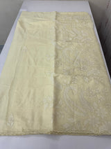 Mul chanderi applique work saree  MSH146 - PaleYellow