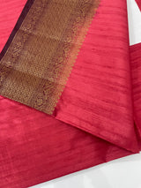 Soft silk sarees with contrast pallu & blouse MJL890