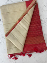 Semi silk saree with zari weaving  MSG6161