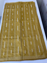 Silky kota embroidery saree MS6470 MustardYellow
