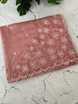 Cutwork Semi tussar saree MTSS674