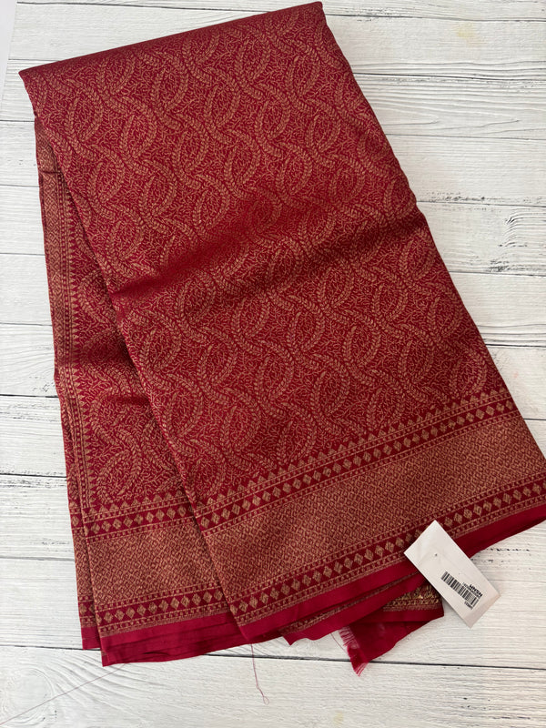 Banarasi semi katan saree SHKNSNM MaroonRed