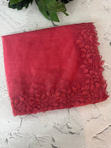 Soft Organza saree with embroidery borders - MSH5777 CrimsonPink