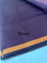 Mangalagiri Silk Cotton Saree with zari checks MS90321 Wine