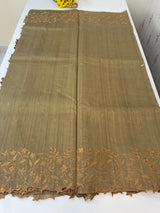 Blended matka tussar silk saree with embroidery - MS90654