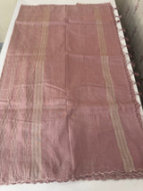 Fancy Chanderi silk saree with blouse MFC218 DustyRose