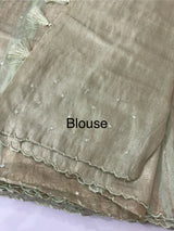 Fancy Chanderi silk saree with blouse MFC217