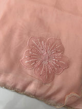 Handworked Crush Organza saree with applique work MBS676 PeachPink