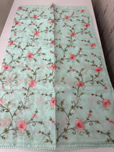 Silky kota saree with embriodery MS16426 PastelBlue