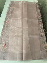 Tissue silk saree with embroidery MSH240