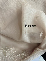 Shimmer crush Organza saree with zari and zardosi work - MS15027