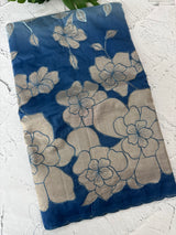 Double shade Semi organza saree with appliqué work - MSH949