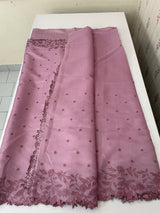 Blended Satin finish Tussar silk saree with applique work- MS8178