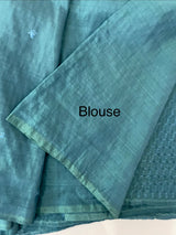 Crepe chiffon saree MSH216 Teal