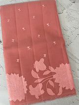 Moonga checks Applique work saree  MSM876