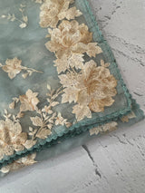 Tissue Organza saree with thread work  MS14931 PastelBlue