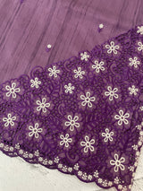 Cutwork Semi tussar saree MTSS680