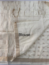 Soft blended tussar saree  MKT121 (8) - Offwhite
