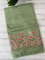 Soft kota checks saree with embroidery - SVPSNM m