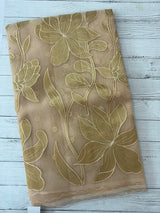 Organza saree with tissue applique work MS5081- Pastel DuskyPeach
