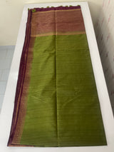 Soft silk sarees with contrast pallu & blouse MJL890