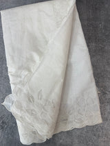 Mul chanderi saree with applique borders MSH111 -White