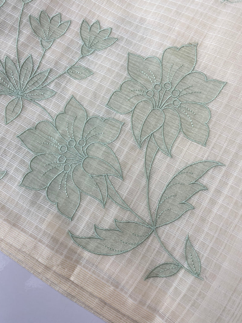 Soft Kota Jute linen saree MS49844