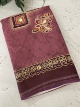 Tissue linen saree MLS345