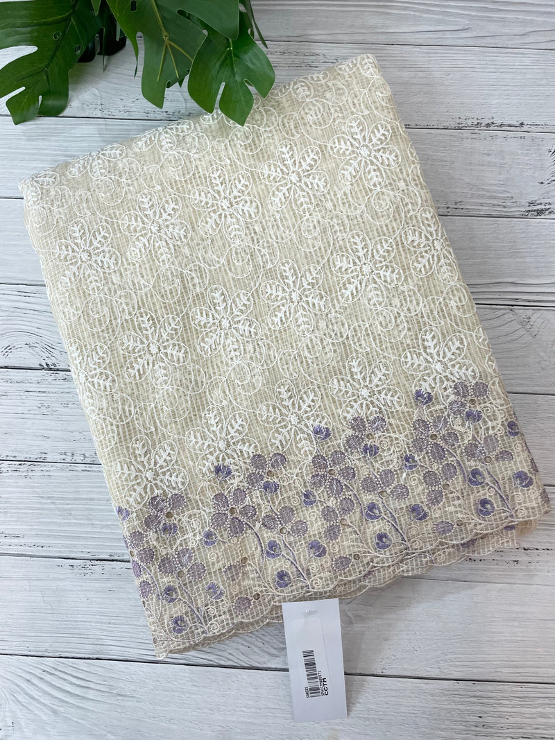 Cutwork Phulkari NetKota embroidery saree - MSH987