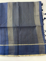 Tussar mix Semi silk saree with small zari weaving MSS8925