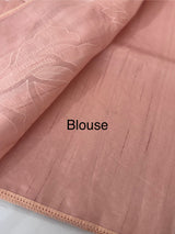 Blended Tussar silk saree with applique work- MSH200 PeachyPink