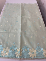 Soft Tissue kota embroidery saree MSK4660 PastelBlue