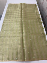 Tissue silk saree with foil work MSH214