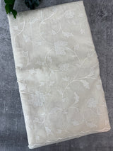 Mul chanderi applique work saree  MSH115 - Offwhite