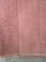 NetKota Applique work saree  MSH198- PeachPink