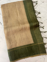 Semi silk saree with contrast borders MSS487
