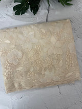 Soft Organza saree with Applique work MSLK478 Ivory