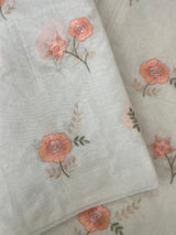 Mul chanderi embriodery saree MSH289