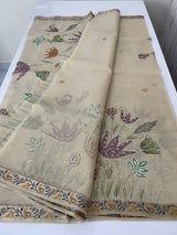 Kota Tissue silk saree with kanta work and french knots MKS3788
