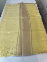 Soft Tissue kota embroidery saree MSK4660 Yellow