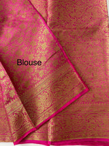 Soft dola silk saree with brocade blouse MDLS215 RaniPink