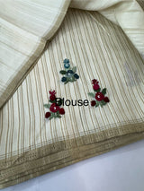 Handworked Blended tussar silk saree MS90543