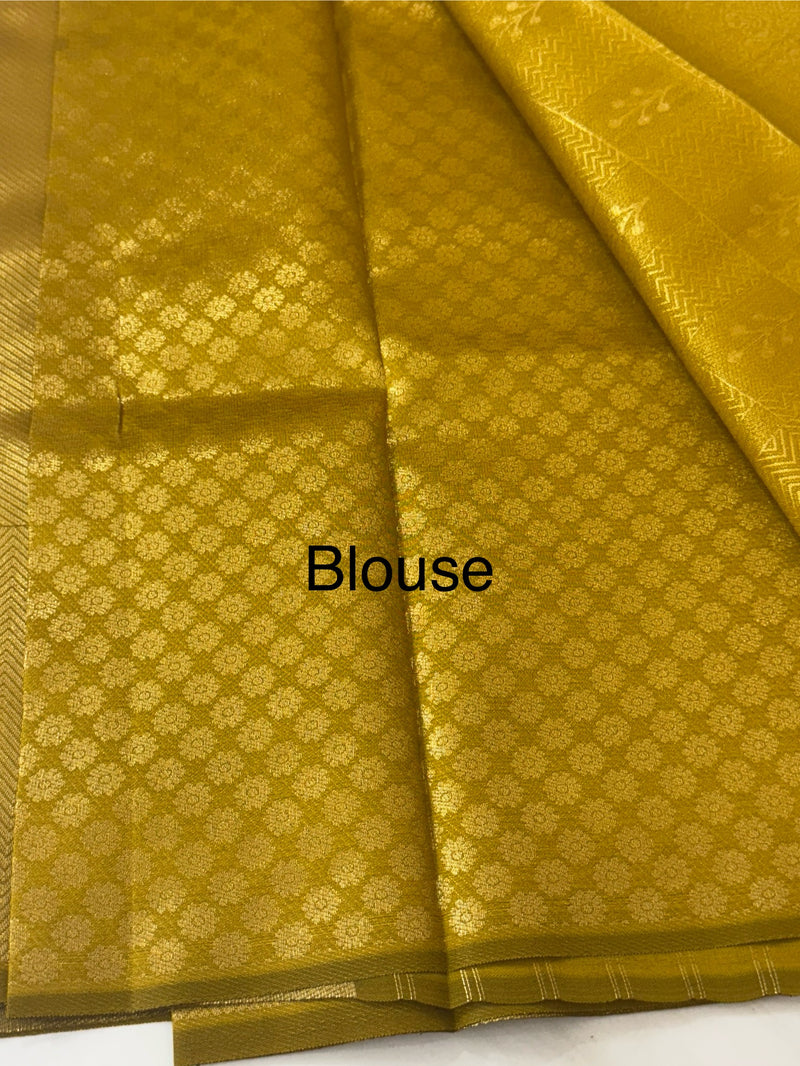 Pastel brocade semi silk sarees MS67443