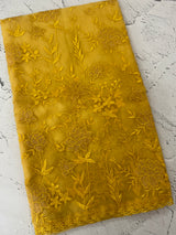 Soft organza saree with applique and thread work - MSH956 (2) Mustard
