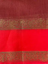 Semi Jute silk sarees with contrast pallu & blouse MJL392