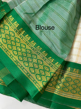Cotton silk check saree with zari border MS6754