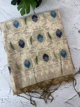 Jamdani silk Cotton Saree with blouse MS12552