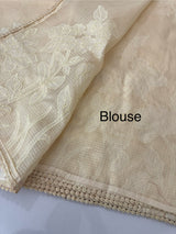 Soft kota silk saree with applique work MS15017