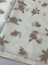Soft kota silk saree with embroidery and scalloped border MS15232